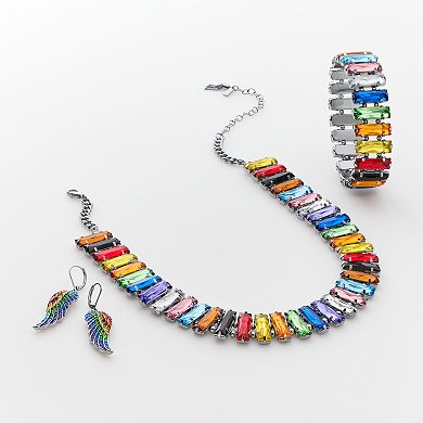 Simply Vera Vera Wang Silver Tone Rainbow Bars Collar Necklace