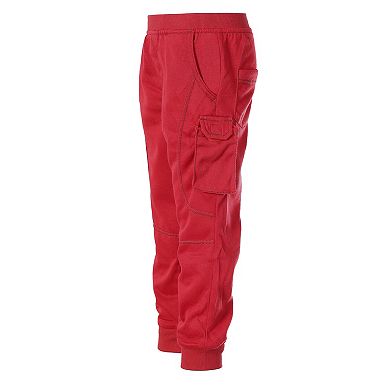 Gioberti Boy's Jogger Track Sweatpants With Ribbed Cuff Leg