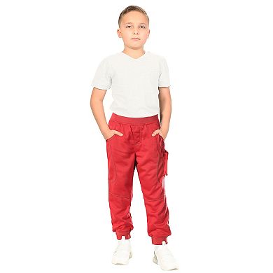 Gioberti Boy's Jogger Track Sweatpants With Ribbed Cuff Leg