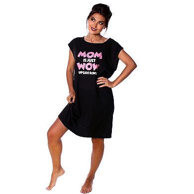 Women's Sleeveless Printed Long Tee Dorm Night Shirt One Size Fits All