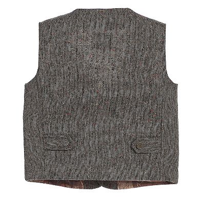 Gioberti Boy's 3pc Tweed Vest With Matching Cap And Bow Tie