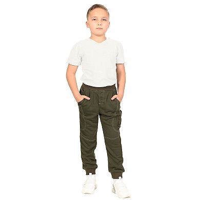 Gioberti Kids Jogger Track Sweatpants With Ribbed Cuff Leg