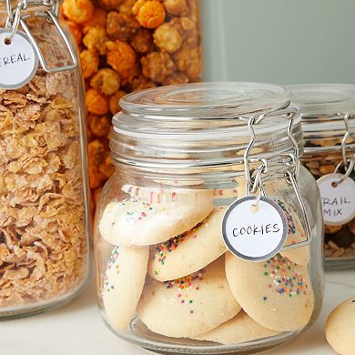 100-pack 1.2 Inch Blank Paper Key Label Tags With Metal Rimmed Rings, White