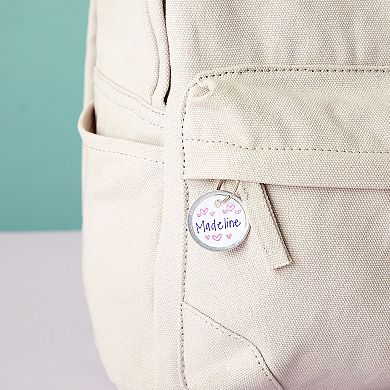 100-pack 1.2 Inch Blank Paper Key Label Tags With Metal Rimmed Rings, White