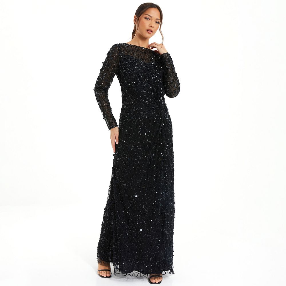 quiz black sparkly dress Pink Lipstick Sex Scandal Slash-back Dress Black O-s – Eve's Body Shop