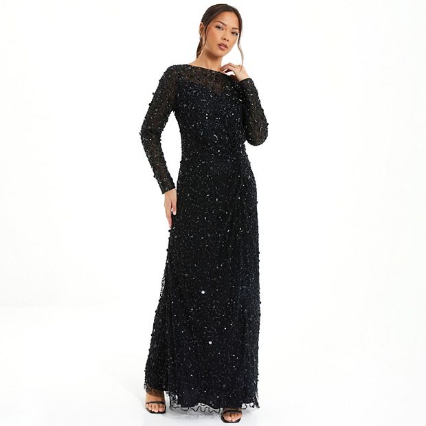 Quiz Women's Embellished Twist Detail Evening Dress