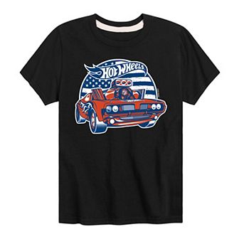 Boys 8-20 Hot Wheels Flag Hot Rod Graphic Tee