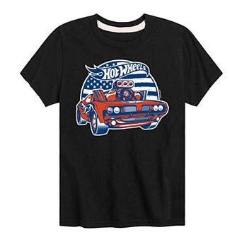 Boys 8-20 Hot Wheels Flag Hot Rod Graphic Tee