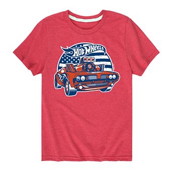 Boys 8-20 Hot Wheels Flag Hot Rod Graphic Tee