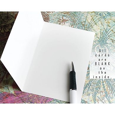 96-pack Floral Design Thank You Note Cards Bulk Box Set With Envelope Included