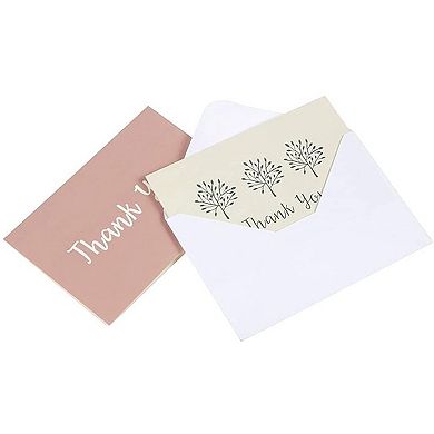 96-pack Floral Design Thank You Note Cards Bulk Box Set With Envelope Included