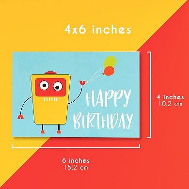 48 Pack Assorted Kids Birthday Cards Bulk With Envelopes, 4 X 6 In