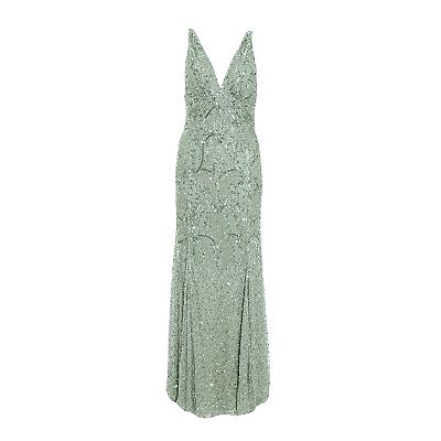 Quiz Women s Sequin V neck Strappy Evening Dress