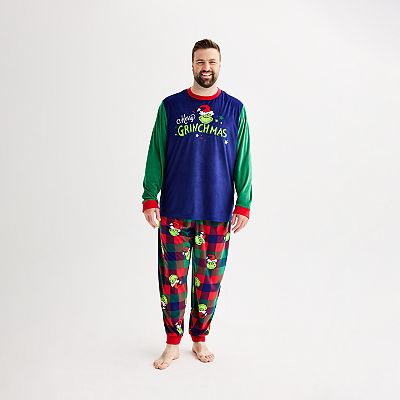 Mens big and tall grinch pajamas sale