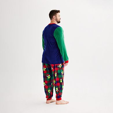 Big & Tall Jammies For Your Families® Dr. Seuss' How The Grinch Stole Christmas Pajama Top & Pajama Bottoms Set