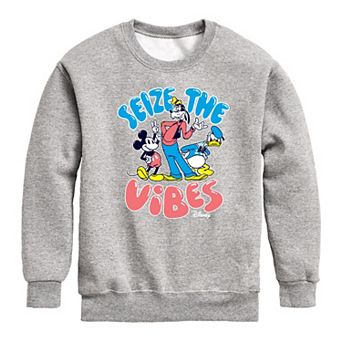 Disney's Mickey Mouse & Friends Boys 8-20 Seize The Vibes Crew Fleece Sweatshirt