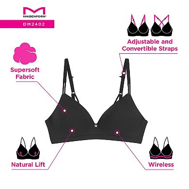 Maidenform Everyday Luxe Wireless T-Shirt Bra with Convertible Straps DM2402