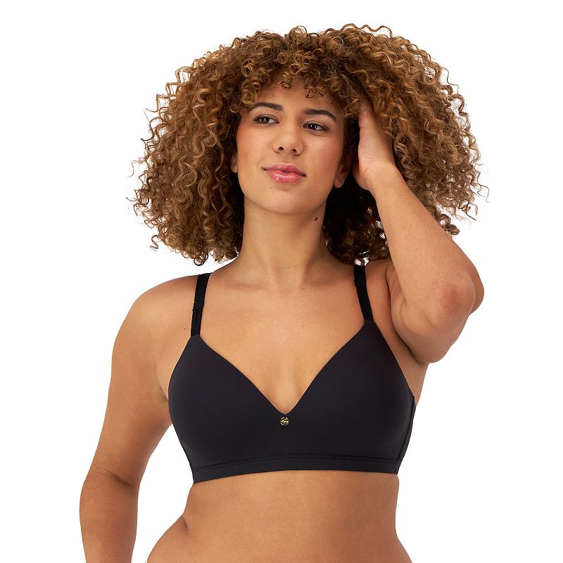 Maidenform Everyday Luxe Wireless T-Shirt Bra with Convertible Straps DM2402, Women's, Size: 36 A, Black