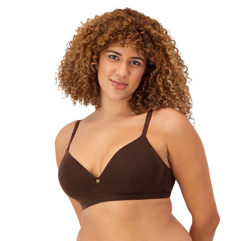 Maidenform Everyday Luxe Wireless T-Shirt Bra with Convertible Straps DM2402, Women's, Size: 34 A, Just Brown