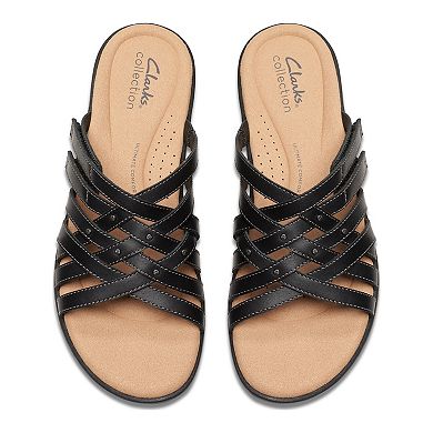 Clarks® Elizabelle Rio Women's Leather Slide Sandals