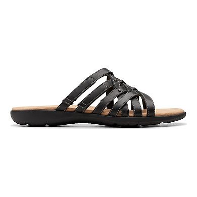 Clarks?? Elizabelle Rio Women's Leather Slide Sandals