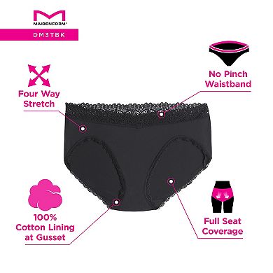 Maidenform 3-Pack Everyday Luxe Bikini Underwear DM3TBK