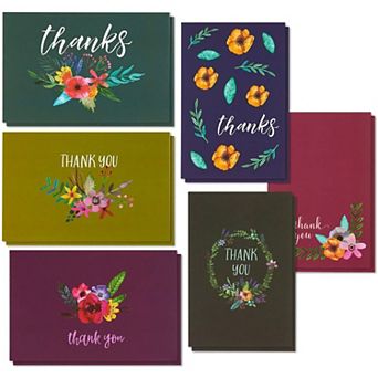 48 Pack Thank You Cards Bulk, Rainbow Thank You Notes With Envelopes, 4x6"