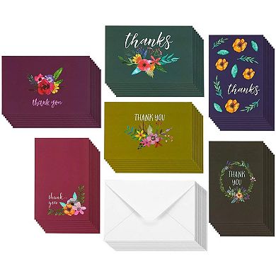 48 Pack Thank You Cards Bulk, Rainbow Thank You Notes With Envelopes, 4x6"