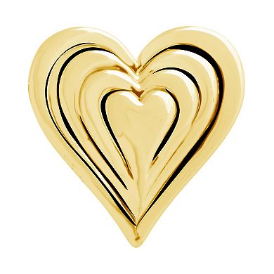 MC Collective Textured Heart Stud Earrings