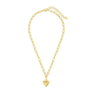 MC Collective Textured Heart Necklace