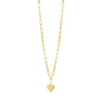 MC Collective Textured Heart Necklace