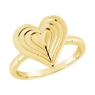 MC Collective Textured Heart Ring