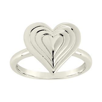 MC Collective Textured Heart Ring
