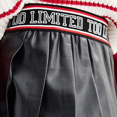 Girls 7-16 Limited Too Pleated Leather Skort
