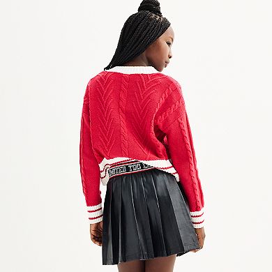 Girls 7-16 Limited Too Pleated Leather Skort