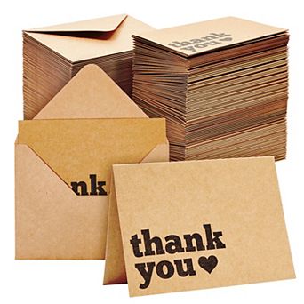 120-pack Thank You Cards Bulk, Thank You Notes With Envelopes, 3.5x5 In