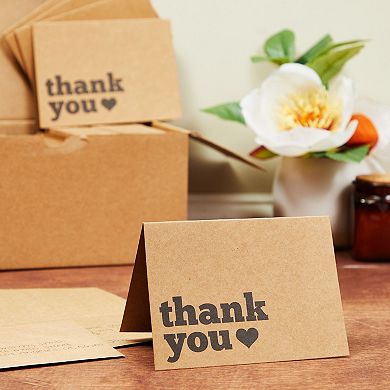 120-pack Thank You Cards Bulk, Thank You Notes With Envelopes, 3.5x5 In