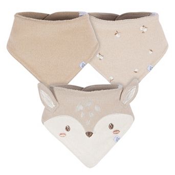 Baby Just Born® 3 Pack Animal Faces Terry Bandana Bibs