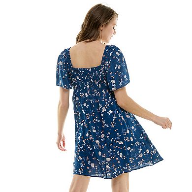 Juniors' As U Wish Tie-Front Skater Dress