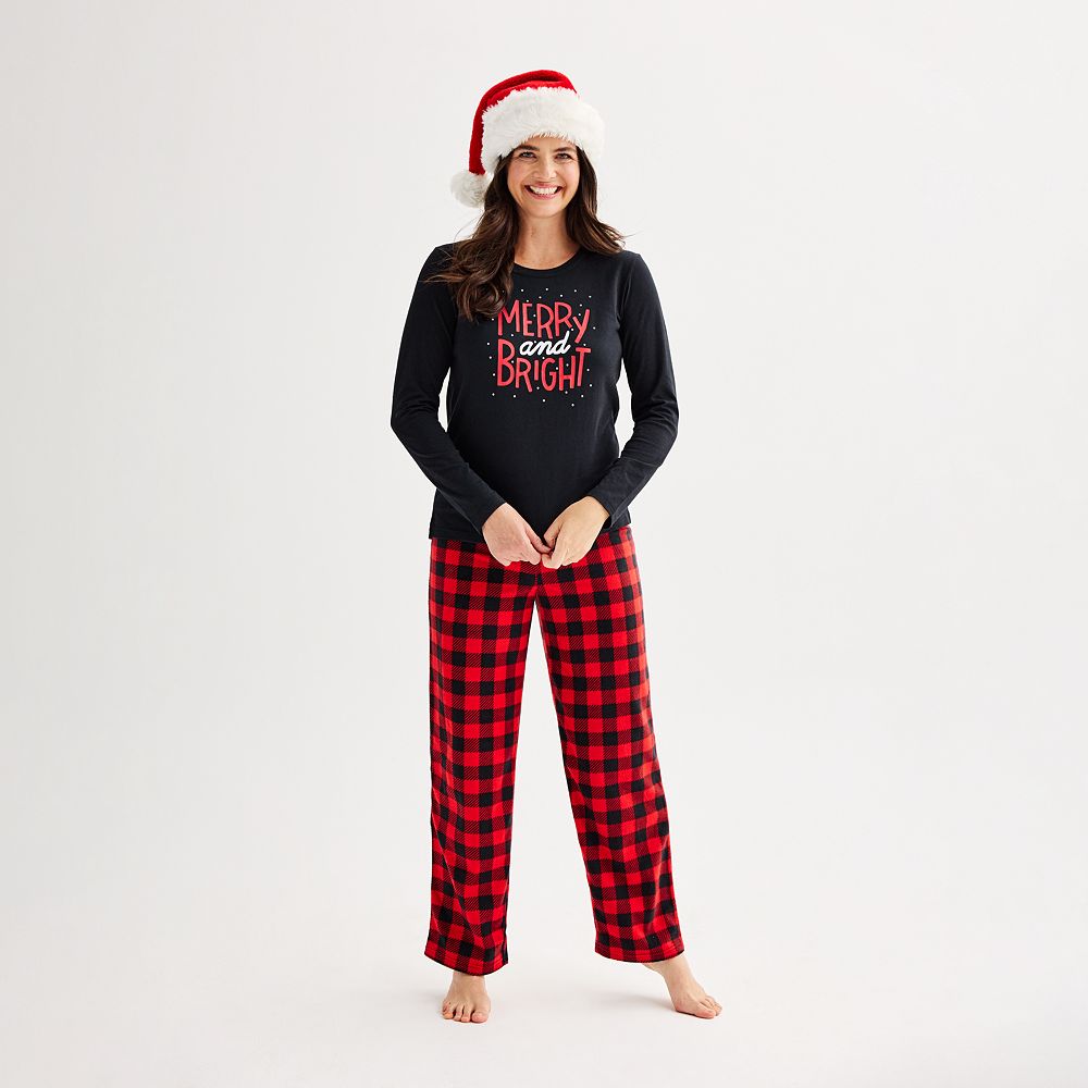 Women's Jammies For Your Families® Merry & Bright Buffalo Plaid Pajama ...