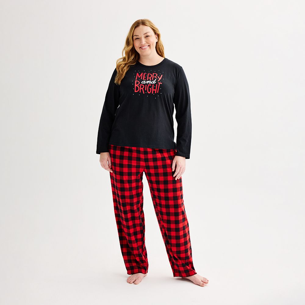 Plus Size Jammies For Your Families® Merry & Bright Buffalo Plaid ...