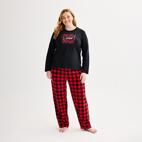 Plus Size Jammies For Your Families® Merry & Bright Buffalo Plaid ...