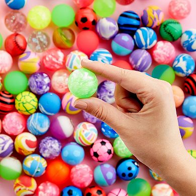 100-pack Bulk Bouncy Balls Birthday Favors For Kids Aged 3+, 1.25 In/32 Mm