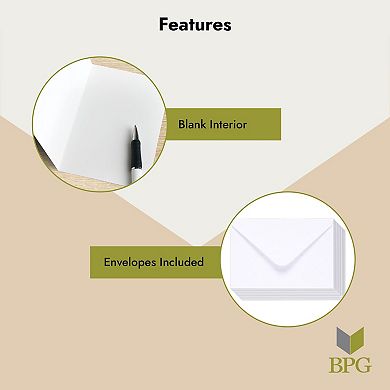 48 Pack Thank You Cards Bulk, Blank Notecards With Envelopes All Occasion 4x6"