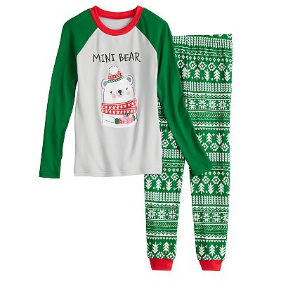 Girls 4-12 Jammies For Your Families® Bear Top Bottoms Pajama