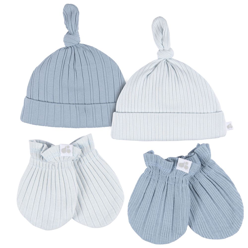 New Born Baby Pack Of 5 Blended Stuff Cap and Jersey Stuff Mittens and Booties main image 1