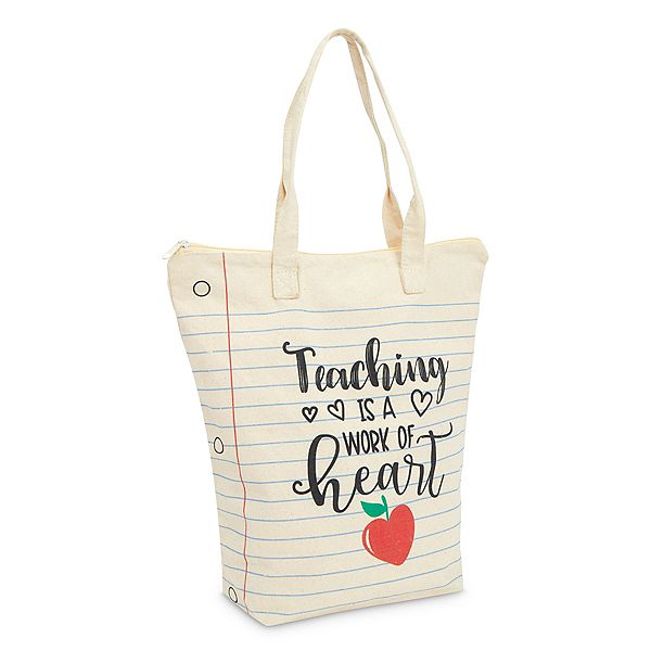 Canvas Tote Bag for Teacher Appreciation Gifts, Teaching is a Work of