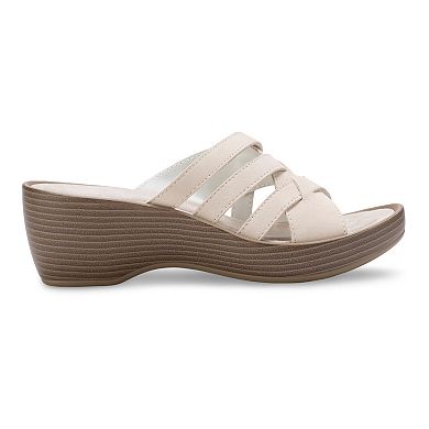 Eastland Poppy Women's Wedge Slide Sandals