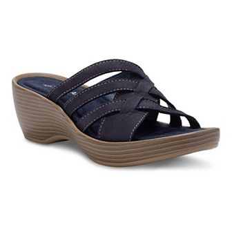 Eastland Poppy Women's Wedge Slide Sandals