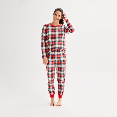 Women's Tall Jammies For Your Families® Jingle Bell Rock Pajama Top & Jogger Pajama Bottoms Set